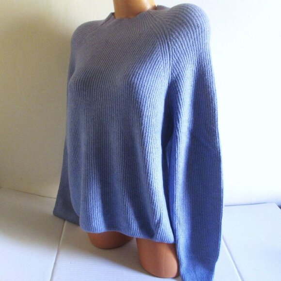 Halogen Long Sleeve Funnel Neck Sweater Womens Size XL Light Blue Soft Cozy $68 - Picture 1 of 6